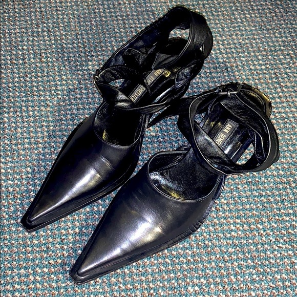 Ann Demeulemeester🖤Leather Wrap Kitten Heel Pumps - Picture 3 of 13